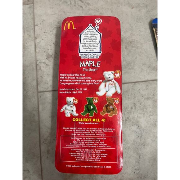 McDonald Beanie Baby-Maple, Erin and Britannia NWT - Picture 3 of 7